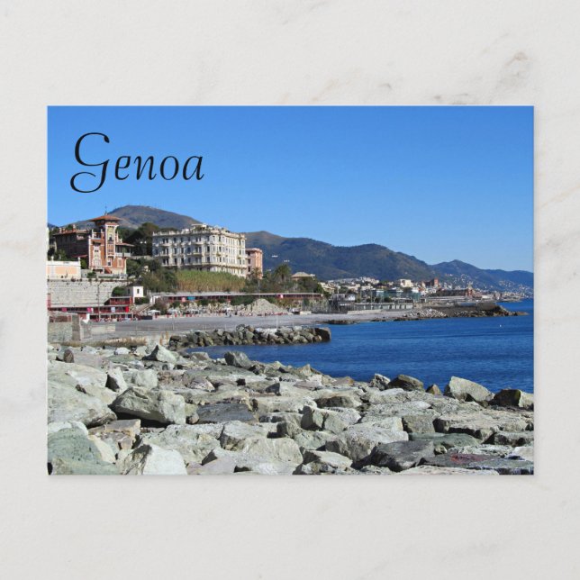 Genoa Coastline Postcard (Front)