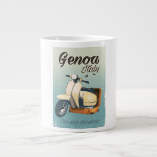 Genoa Italy For a vacation vintage poster Large Coffee Mug