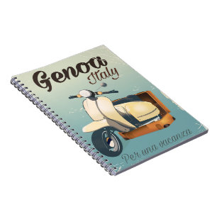 Genoa Italy For a vacation vintage poster Notebook