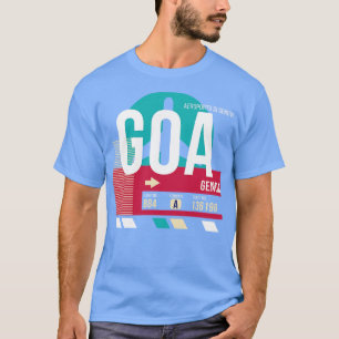 Genoa Italy GOA Airport Code Baggage Tag T-Shirt
