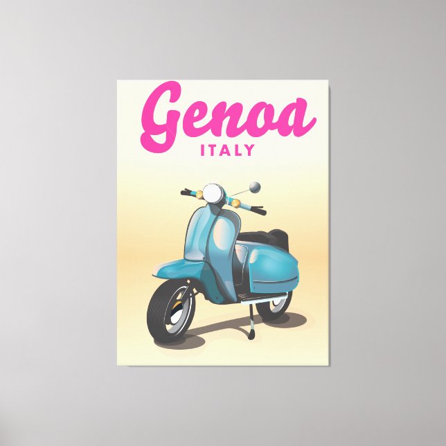 Genoa Italy scooter Canvas Print (Front)