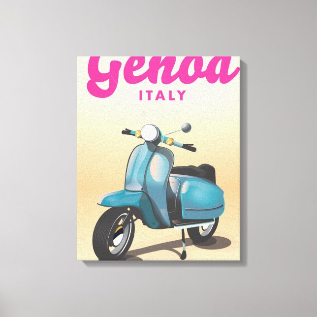 Genoa Italy scooter Canvas Print (Front)