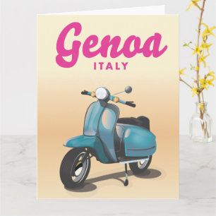 Genoa Italy scooter Card