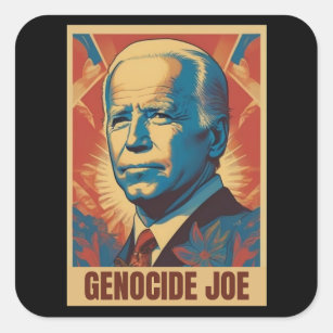  Genocide Joe Impeach Biden Palestine Gaza Square Sticker