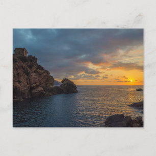 Genoese Tower in Porto Sunset Ota Corsica France Postcard
