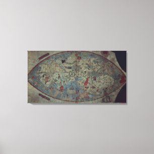 Genoese world map, designed by Toscanelli Canvas Print