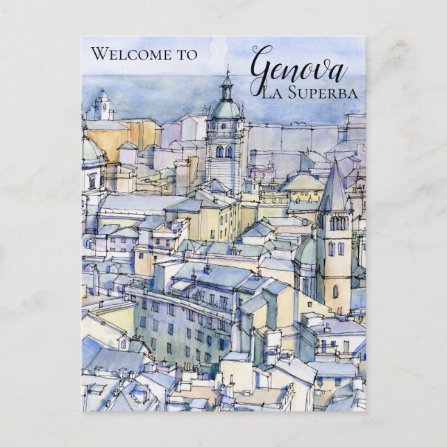 Genova la superba holiday postcard (Front)