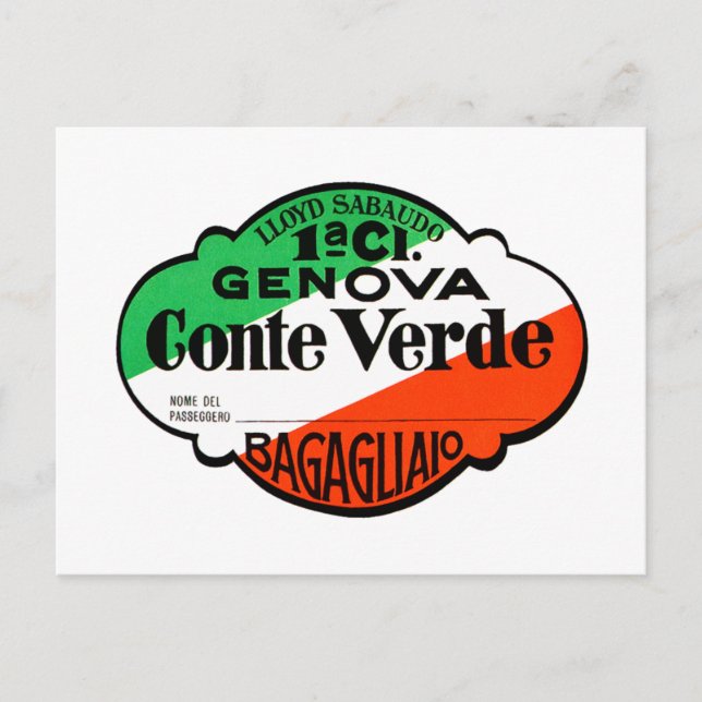 GenovaConteVerde Postcard (Front)