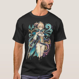 Genshin Impact Jean Gunnhildr Blonde Hair Grey Eye T-Shirt