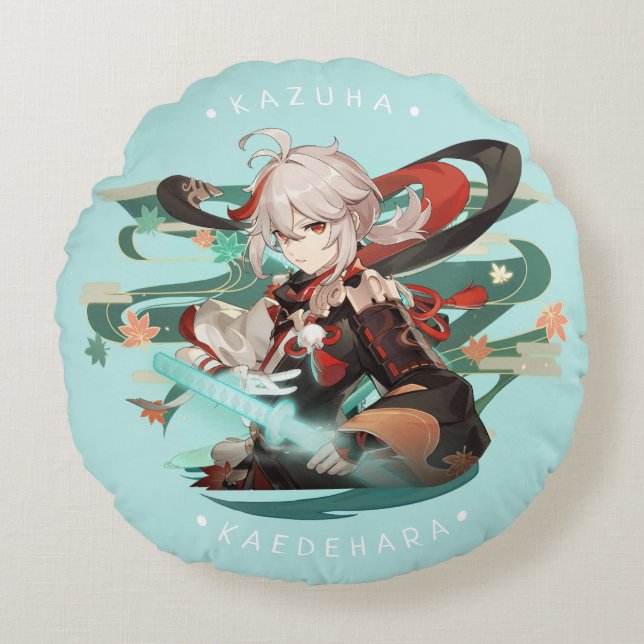 Genshin Impact: Kazuha Kaedehara Round Cushion (Front)