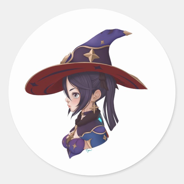 Genshin Impact: Mona Sticker (fanart) (Front)