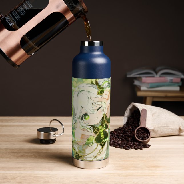Genshin impact  water bottle (Coffee (Rotated))