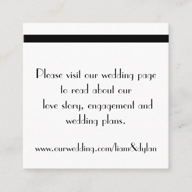 "Genteel" Wedding Website Cards (Front)