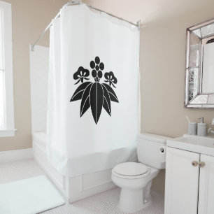 Gentian-style pine bamboo ume shower curtain