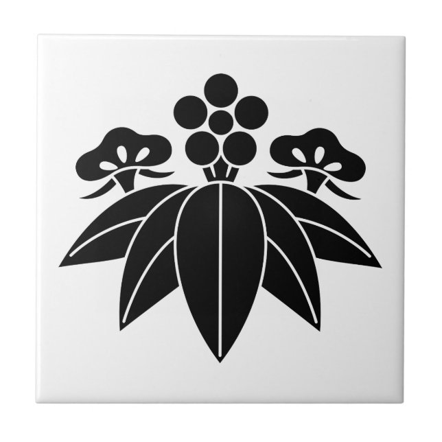 Gentian-style pine bamboo ume tile (Front)