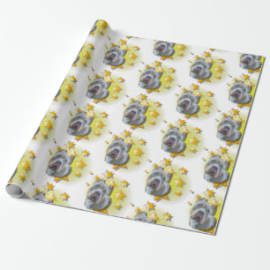 Gentil Grey American Bully is a Star Wrapping Paper