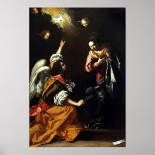 Gentileschi - Annunciation To Mary Poster