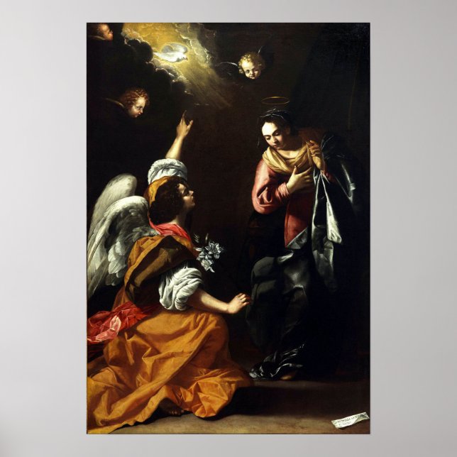 Gentileschi - Annunciation To Mary Poster (Front)