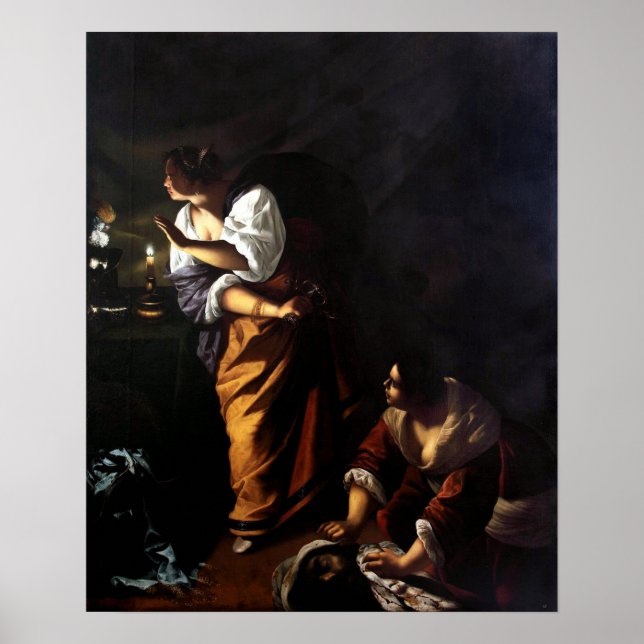 Gentileschi - Judith, Abra With Holofernes' Head Poster (Front)