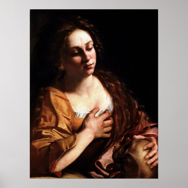 Gentileschi - Mary Magdalene Poster (Front)