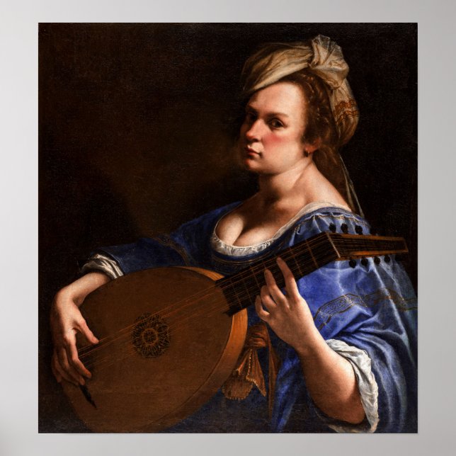 Gentileschi - Self-Portrait As A Lute Player Poster (Front)