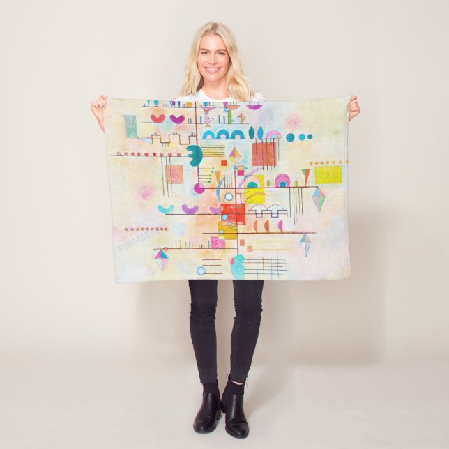 Gentle Accent, Wassily Kandinsky Fleece Blanket (In Situ)
