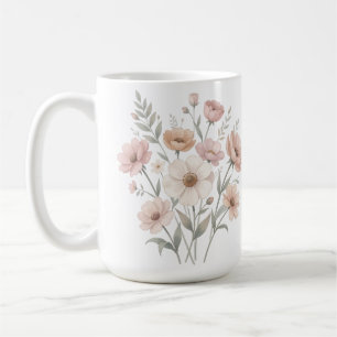 Gentle Anemone Bouquet Watercolor Softness Coffee Mug