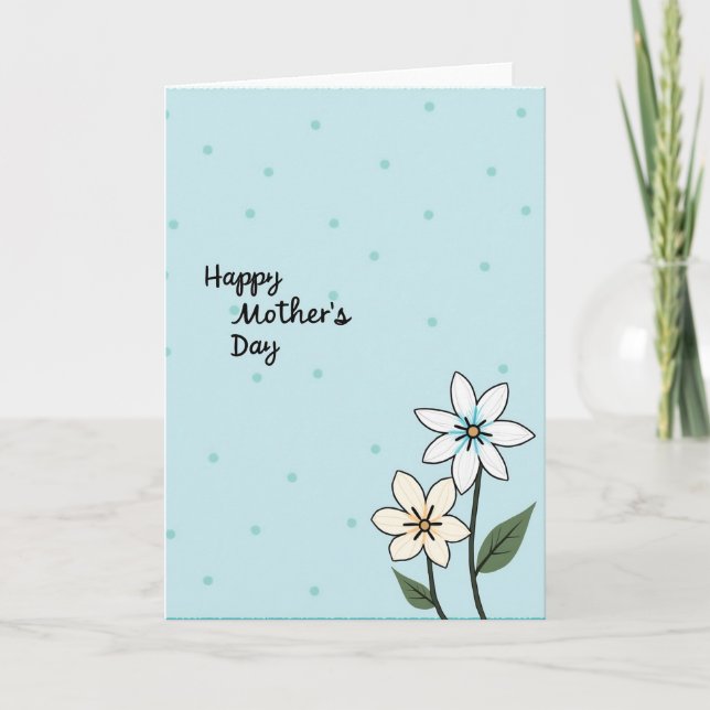 Gentle Azure Mothers Day Card (Front)