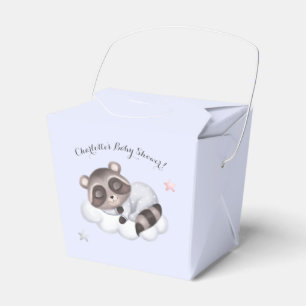 Gentle Baby Boy Racoon Blue Baby Shower Favour Box