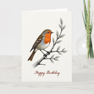 Gentle Bird Birthday Card