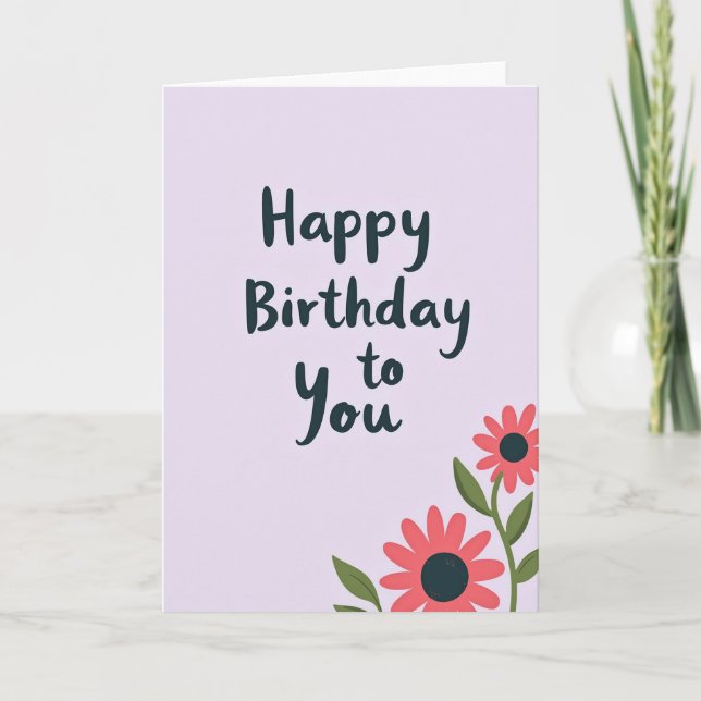 Gentle Birthday Floral Card (Front)