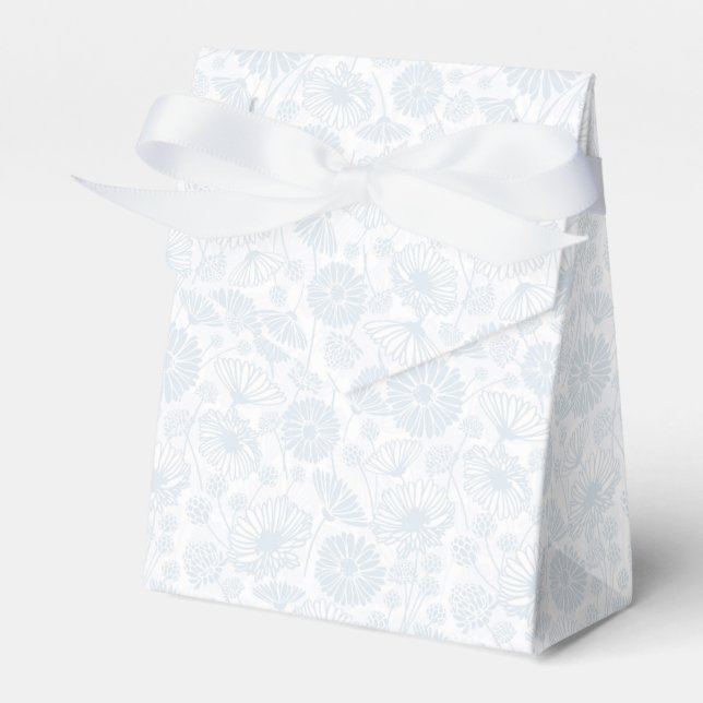 Gentle Bloom (Blue | White) Favour Box (Front Side)