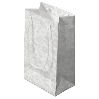 Gentle Bloom (Grey | White) Small Gift Bag