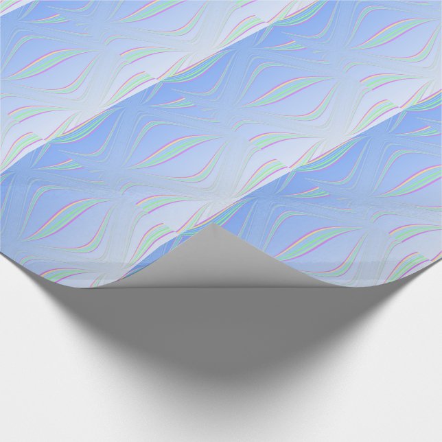 Gentle Blue Waves Abstract Wrapping Paper (Corner)