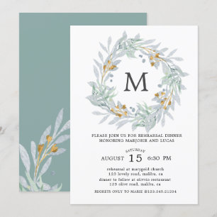 Gentle Botanics  Rehearsal Dinner Invitation