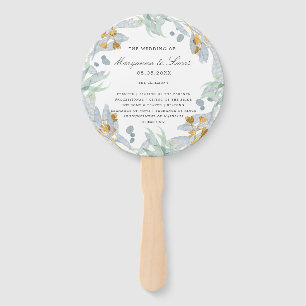 Gentle Botanics   Wedding Program Hand Fan