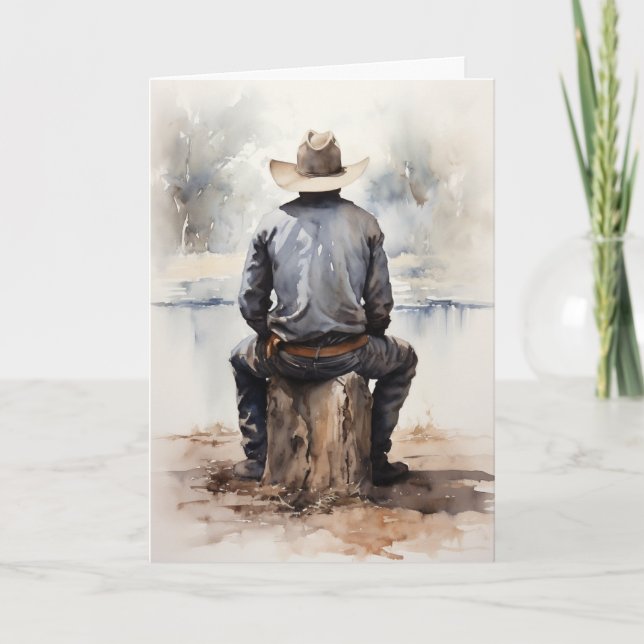 “Gentle Breezes” Western Sympathy  Card (Front)