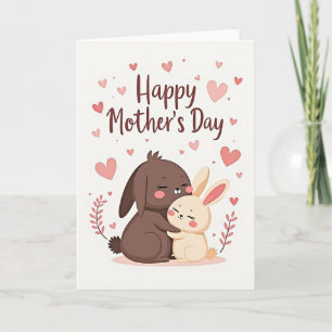 Gentle Bunny Mothers Day Card