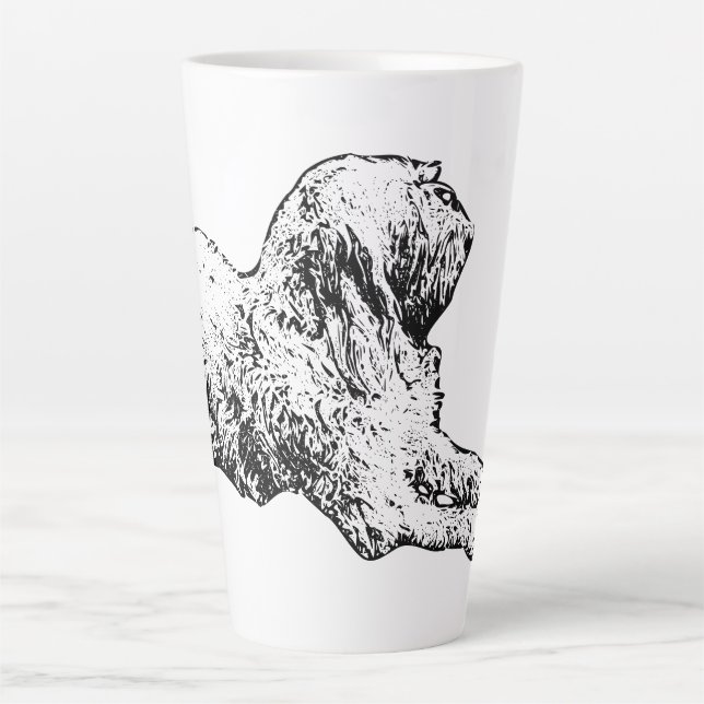 Gentle Calm in Ink Latte Mug (Front)