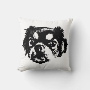 Gentle Chihuahua Dog Pillow – Ink Line Art