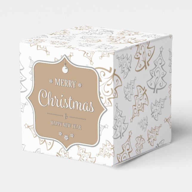 Gentle Christmas Trees Favour Box (Front Side)