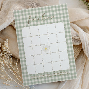 Gentle Daisy Petals Baby Bingo Shower Game Poster