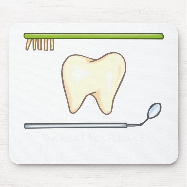 Gentle Dental- tooth mirror brush Mouse Mat (Front)
