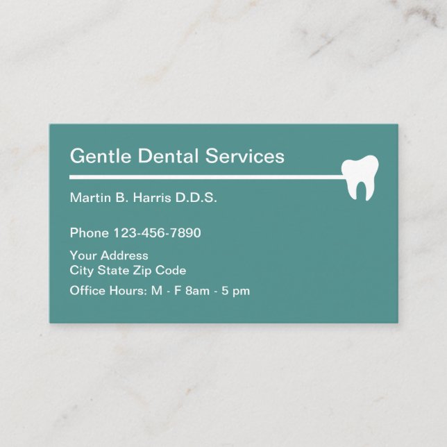 Gentle Dentist Business Card Design (Front)