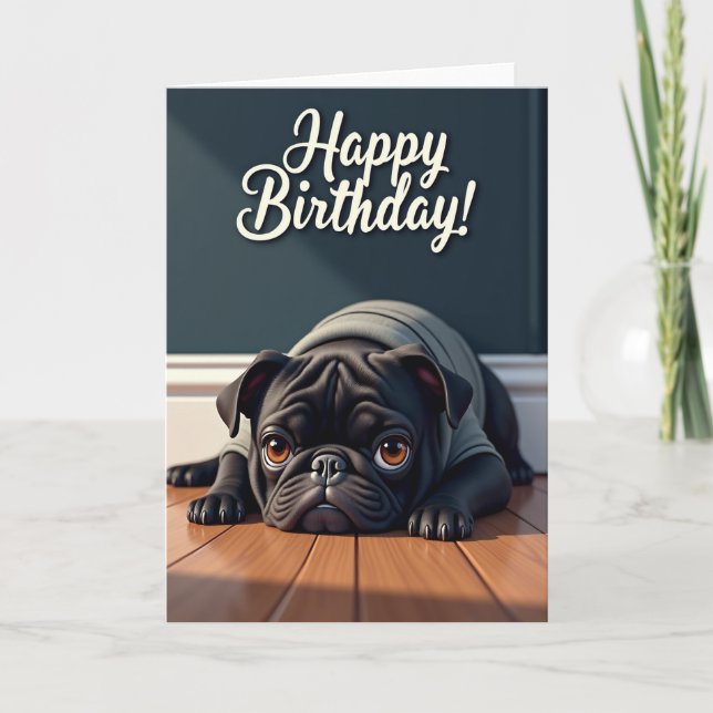 Gentle Dog Birthday Card (Front)
