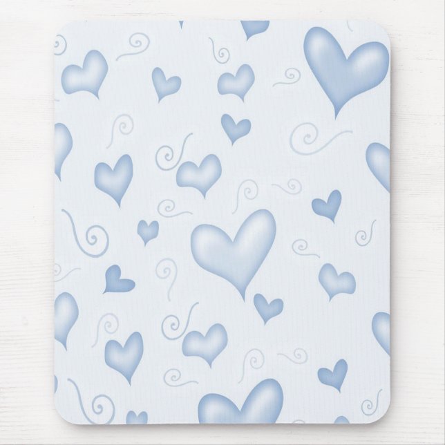 Gentle Elegant Hearts Mouse Mat (Front)
