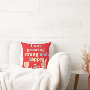 Gentle Encouragement Quote for Growing Minds Cushion
