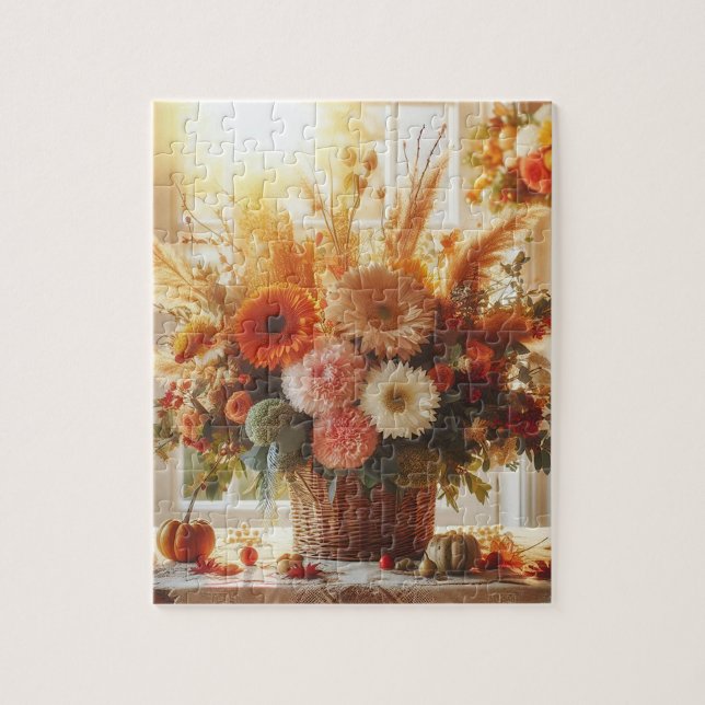 Gentle Fall Flowers Jigsaw Puzzle (Vertical)