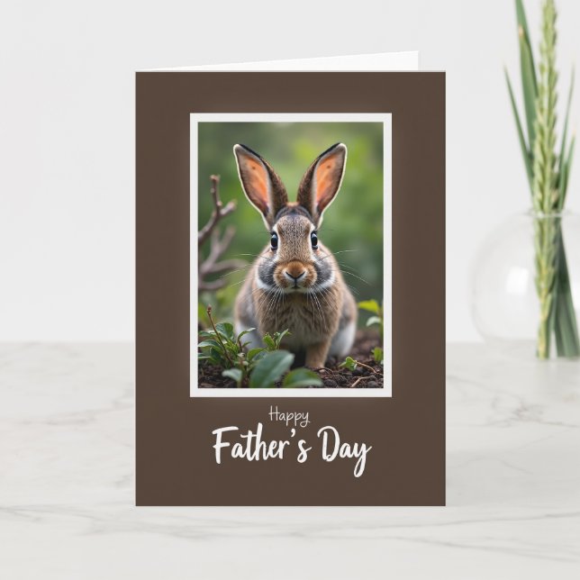 Gentle Fathers Day Bunny Card (Front)