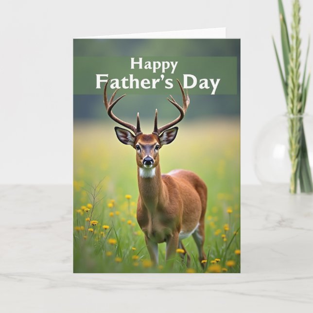 Gentle Fathers Day Stag Card (Front)